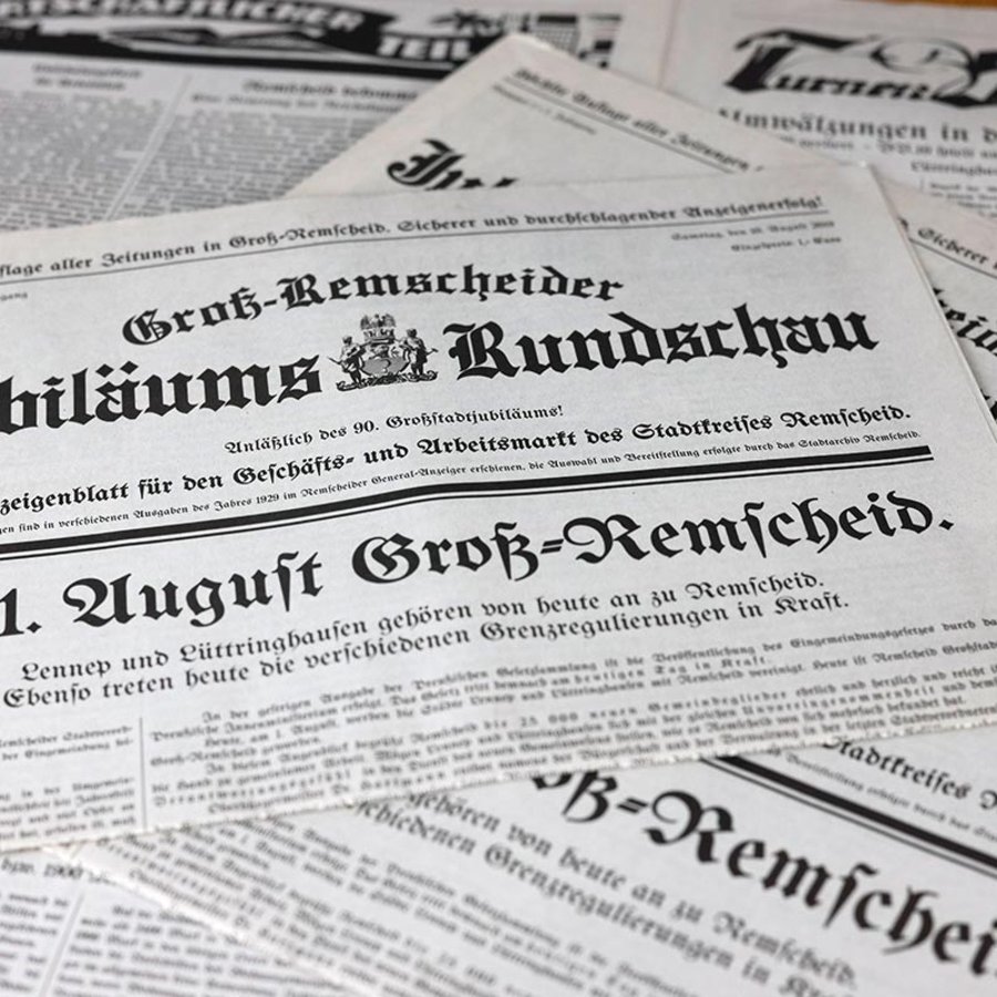Eine Jubiläumszeitung für die Stadt Remscheid